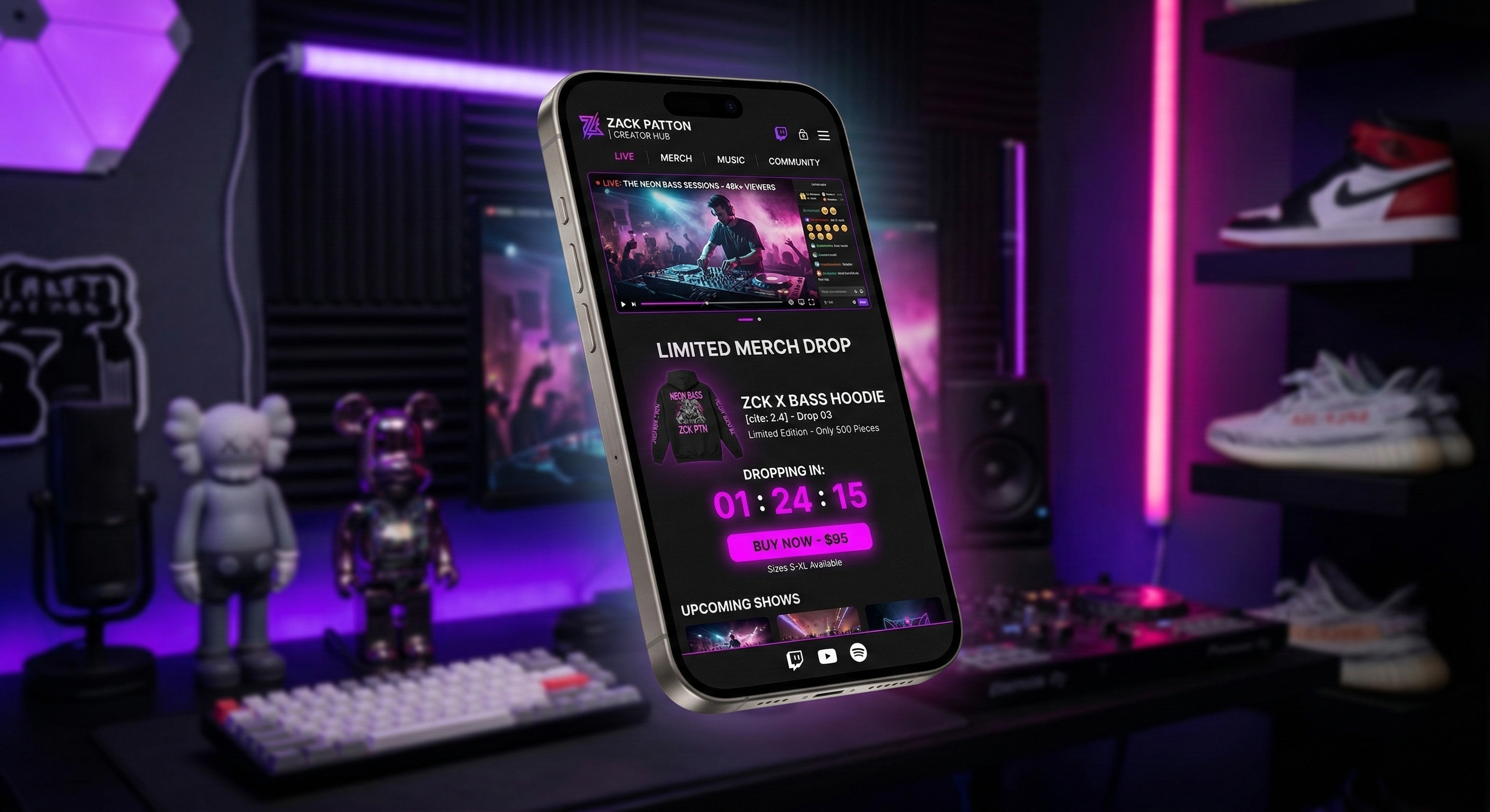 Creator Merch Drop Schematic